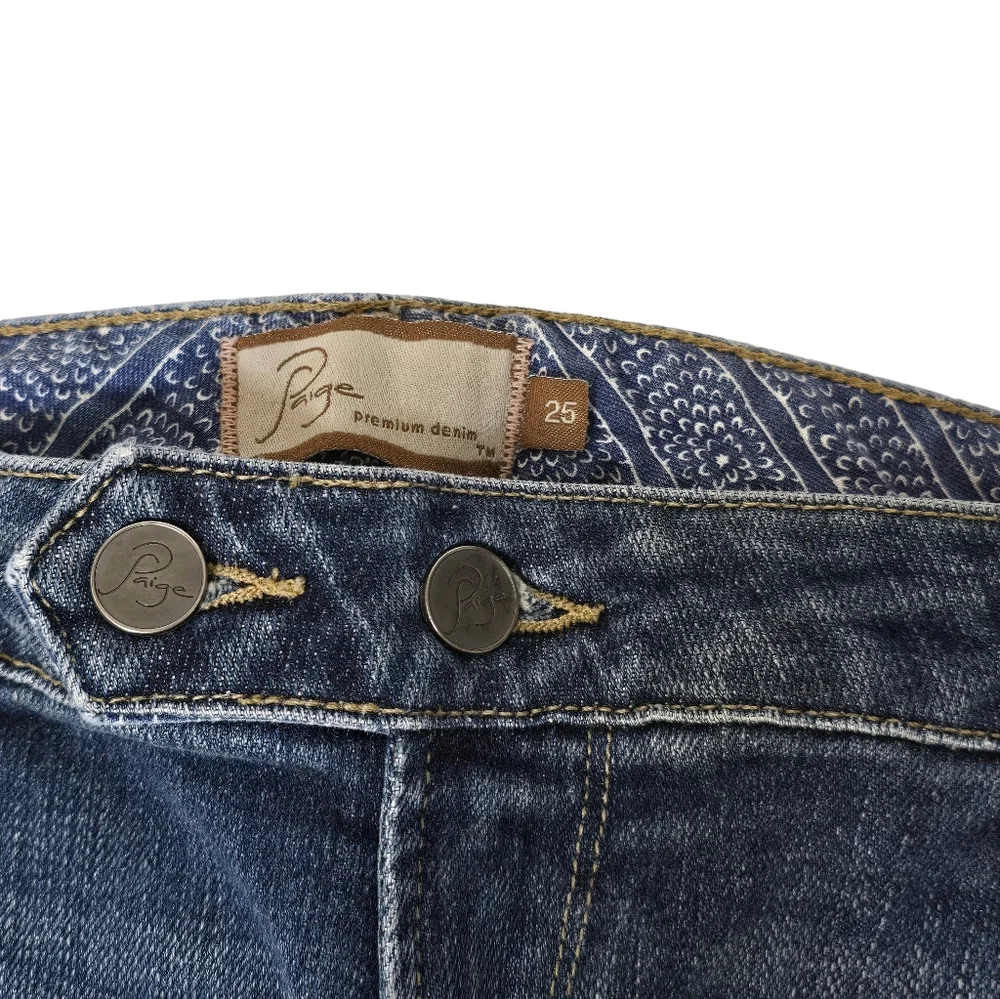 PAIGE Santa Monica Cropped Jeans Sz 25 - Picture 4 of 6